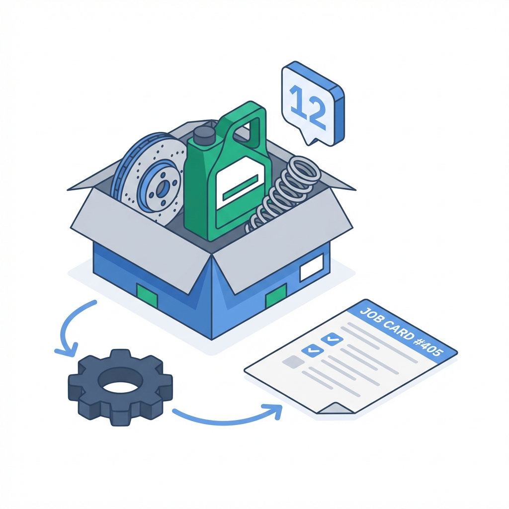 Parts Inventory Management | autoGMS Feature Overview Parts Inventory Management feature - Track parts, usage, and reorders in your garage software.. Low-stock alerts, One-click supplier reorders